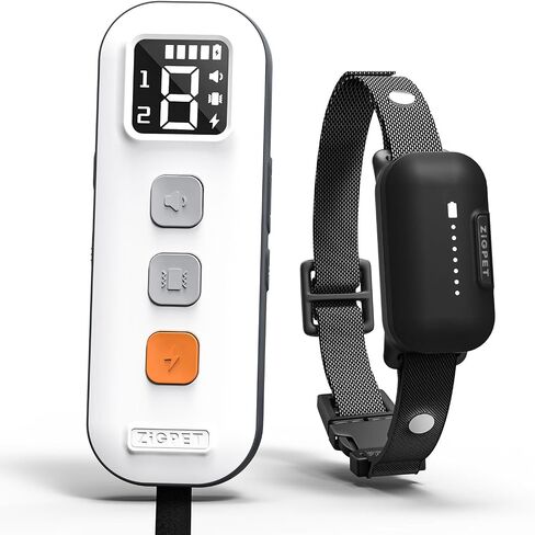 Zigpet Dog Training Collar with Remote Range 2000Ft, Dog Shock Collar with 3 Safe Training Modes, Beep, Shock, Vibration, Electric Shock Collar IP67 Waterproof Rechargeable for Large Medium Small Dogs in Saudi Arabia