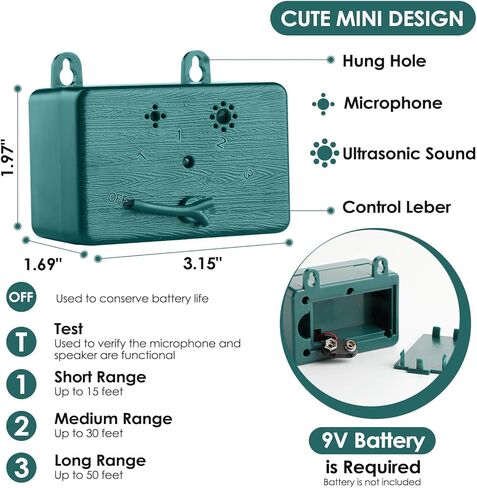 Anti Barking Device,Ultrasonic Dog Bark Control Devices 50FT Range Outdoor & Indoor, Stop Barking Dog Deterrent Devices 3 Modes Bark Box Dogs Sonic Sound Silencer, Safe for Human & Dogs (Green) in Kuwait