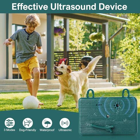 Anti Barking Device,Ultrasonic Dog Bark Control Devices 50FT Range Outdoor & Indoor, Stop Barking Dog Deterrent Devices 3 Modes Bark Box Dogs Sonic Sound Silencer, Safe for Human & Dogs (Green) in Kuwait