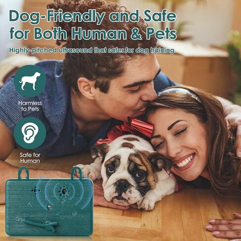 Anti Barking Device,Ultrasonic Dog Bark Control Devices 50FT Range Outdoor & Indoor, Stop Barking Dog Deterrent Devices 3 Modes Bark Box Dogs Sonic Sound Silencer, Safe for Human & Dogs (Green) in Kuwait