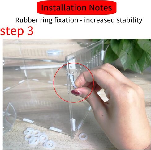 yzexi Magnetic Acrylic Reptile Cage,12X8X6 inch Breeding Box Terrarium Tank,Clear Feeding Habitat for Tarantula Scorpion Sling Isopods Lizards Roach Invertebrates Insect Mantis transparent in Kuwait