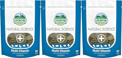 Oxbow 3 Pack of Natural Science Multi-Vitamin Small Animal Supplements, 60 Wafers Each in Saudi Arabia