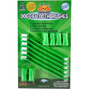 New Combo Pack of Finger and Dual-Ended Long Dog & Cat Toothbrush | Pet Safe Super Soft Bristles for Pet Dental & Oral Care Teeth & Gums (6 Long & 6 Finger) in Saudi Arabia