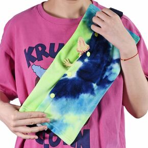 Small Animal Sling Carrier,Bearded Dragon Carrier Lizard Carrier and Reptile Carrier with Adjustable Strap (Blue-Green)