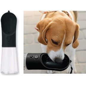 Portable PET Travel DOG on-the-go CAT WATER BOTTLE. Best Leak-Proof Water fountain for small cats, dogs. 12oz