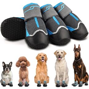 Dog Shoes for Large Dogs, Anti-Slip Dog Boots for Winter Snow, Hot Pavement, Dog Booties & Paw Protectors for Hardwood Floors Size 7
