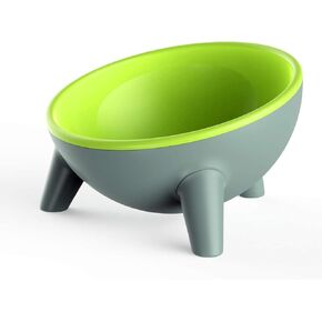 Cat and Dog Bowls, Stable Stand Multi-Purpose 15 oz Large Capacity Wide Pet Dish, 15°Tilted Pet Bowls, Dishwasher Safe, Shallow Feeder Bowls Pet Water Bowl for Small Dogs and Cats (Green) in Saudi Arabia