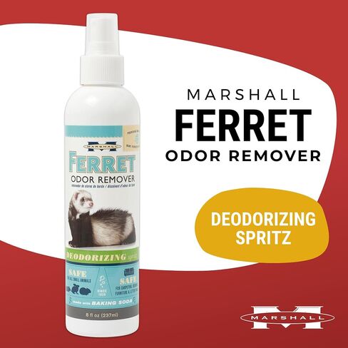 Marshall Pet Products Premium Natural Enzymatic Odor Remover and Deodorizer Spray for Severe Odors, for Small Animals and Ferrets, 8 oz in Saudi Arabia