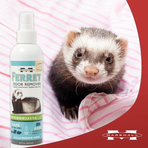 Marshall Pet Products Premium Natural Enzymatic Odor Remover and Deodorizer Spray for Severe Odors, for Small Animals and Ferrets, 8 oz in Saudi Arabia