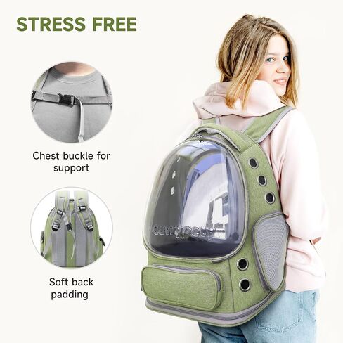 Cawypety Expandable Cat Backpack Large Space Cat Bubble Backpack Carrier in Kuwait