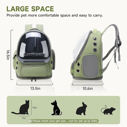 Cawypety Expandable Cat Backpack Large Space Cat Bubble Backpack Carrier in Kuwait