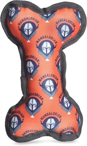 Star Wars for Pets The Mandalorian 3 Piece Gift Set for Dogs, Includes 9" Mandalorian Plush, 9" GROGU Plush, and Oxford Bone Shape Toy with GROGU Print | Squeaky Dog Toys in Saudi Arabia