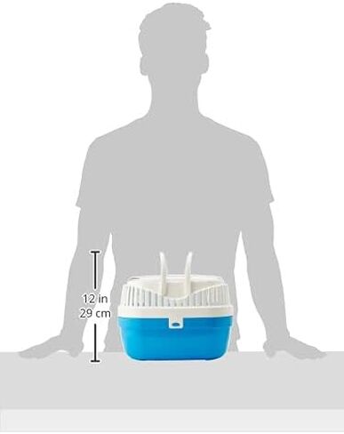 أرنب Ferplast، خنزير غينيا وحامل الفئران ALADINO قفص سفر كبير للحيوانات الصغيرة، أرانب القوارض، بلاستيك قوي، شبكات تهوية، مقبض مريح، 36 × 26 × ارتفاع 23 سم، أخضر in Kuwait