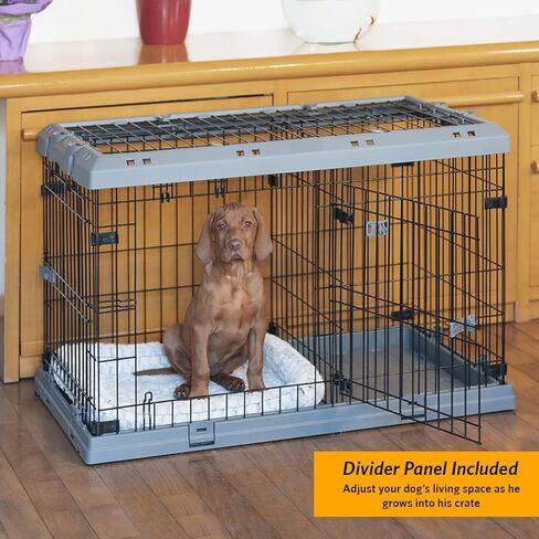 Ferplast Superior Hybrid ECO Dog Crate and Playpen, Environmentally Friendly Dog Crate Made with Recycled Plastic, 24-Inch, Gray in Kuwait