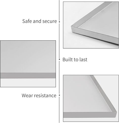 MDEOOSKY Metal Replacement Dog Crate Pan, Metal Replacement Tray for Dog Crate, Chew Proof Crack Proof Pet Kennel Tray Pan, Dog Training Crate Pan Pet Supplies (Stainless Steel,41''X26''X1'') in Saudi Arabia