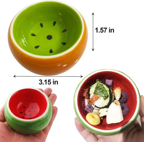 kathson Hamster Bowl Ceramic Small Animal Water Bowl Prevent Tipping Moving and Chewing Food Dish for Guinea Pig Gerbil Ferret Syrian Hamster Chinchilla Rat Hedgehog Bunny (3 Pcs) in Saudi Arabia