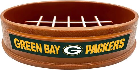 NFL Super-Bowl - وعاء الكلب ذو التغذية البطيئة من Green Bay Packers. وعاء القطط ذو تصميم كرة القدم البطيء من أجل الهضم الصحي. وعاء للحيوانات الأليفة غير قابل للانزلاق للكلاب والقطط الكبيرة والصغيرة in Kuwait