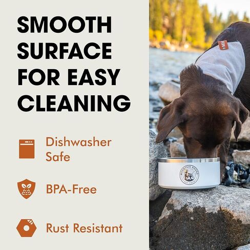 Stainless Steel Dog Bowl, 32oz Capacity, Non-Slip, BPA Free, Easy to Clean in Saudi Arabia