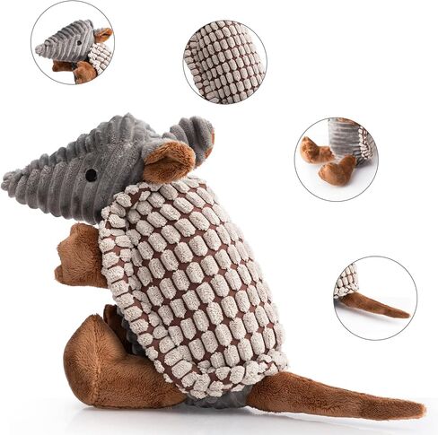 Hollypet Armadillo Squeaky Puppy Dog Toys for Small Medium Dogs, 8" in Kuwait