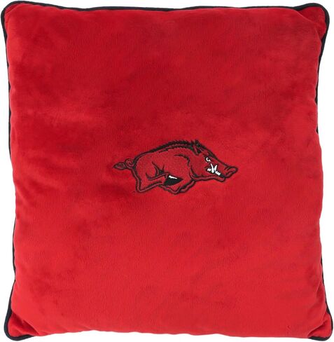 Pets First Collegiate Pet Accessories, Dog Pillow, Arkansas Razorbacks, 16 x 16 x 3 inches (ARK-3195) in Saudi Arabia