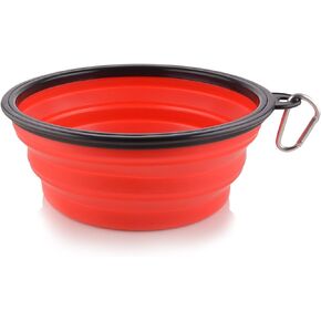 Extra Large Collapsible Dog Bowl, 3L XL Travel Dog Bowl, Foldable Travel Water Dish, 102oz X-Large Portable Collapsable Traveling Bowls with Carabiner for Dogs Walking, Hiking (Blue)