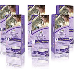 Alfapet Extra Large cat Litter Box Liners-6 Boxes- Heavy Duty 2 mil Thick Plastic, Clever Drawstring Liner for Easy Disposal- Flat Bottom for Easy, Secure Placement in Kitty Pan-Disposable in Saudi Arabia