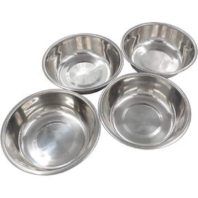Dog Bowls Cat Bowls (Stainless Steel Bowls, 4-Pack)