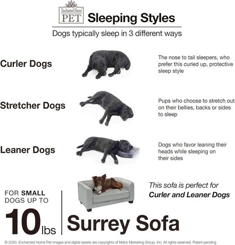 Enchanted Home Pet Surrey Pet Sofa - Grey, CO3429-20GRY in Saudi Arabia