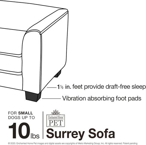 Enchanted Home Pet Surrey Pet Sofa - Grey, CO3429-20GRY in Saudi Arabia