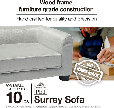 Enchanted Home Pet Surrey Pet Sofa - Grey, CO3429-20GRY in Saudi Arabia