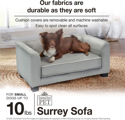 Enchanted Home Pet Surrey Pet Sofa - Grey, CO3429-20GRY in Saudi Arabia