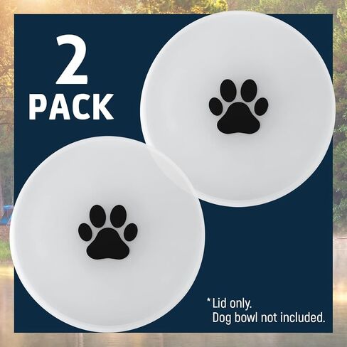 [2 Pack] Impresa 8" Silicone Lids for Yeti Dog Bowl, for Coldest & for Hydrapeak Dog Bowl 64oz - Clear Silicone Lid for Dog Bowl - Airtight Lid for Stainless Steel Dog Bowls - Dog Travel Accessories in Kuwait