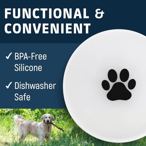 [2 Pack] Impresa 8" Silicone Lids for Yeti Dog Bowl, for Coldest & for Hydrapeak Dog Bowl 64oz - Clear Silicone Lid for Dog Bowl - Airtight Lid for Stainless Steel Dog Bowls - Dog Travel Accessories in Kuwait