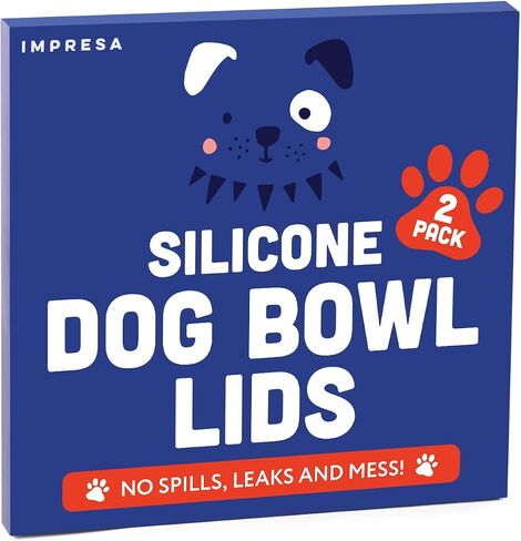 [2 Pack] Impresa 8" Silicone Lids for Yeti Dog Bowl, for Coldest & for Hydrapeak Dog Bowl 64oz - Clear Silicone Lid for Dog Bowl - Airtight Lid for Stainless Steel Dog Bowls - Dog Travel Accessories in Kuwait
