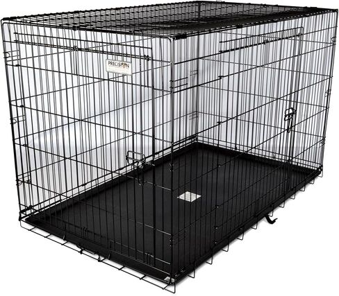 Precision Pet Products Two Door Great Crate Wire Dog Crate, 30 Inch, For Pets 30-50 Lbs, With 5-Point Locking System in Kuwait
