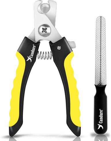 Candure Dog Nail Clippers Professional Dog Nail Trimmers Suitable for Large to Medium Dogs, Cats, Rabbits and Guinea Pigs - Safety Lock/Protective Guard to Avoid Over Cutting in Kuwait