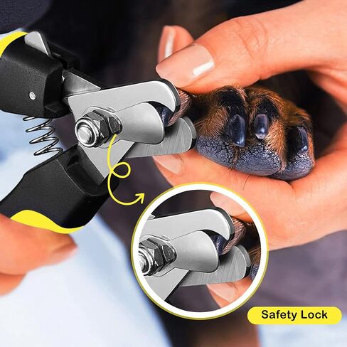 Candure Dog Nail Clippers Professional Dog Nail Trimmers Suitable for Large to Medium Dogs, Cats, Rabbits and Guinea Pigs - Safety Lock/Protective Guard to Avoid Over Cutting in Kuwait
