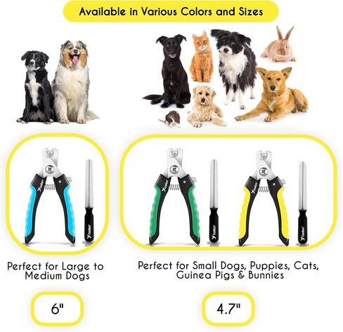 Candure Dog Nail Clippers Professional Dog Nail Trimmers Suitable for Large to Medium Dogs, Cats, Rabbits and Guinea Pigs - Safety Lock/Protective Guard to Avoid Over Cutting in Kuwait