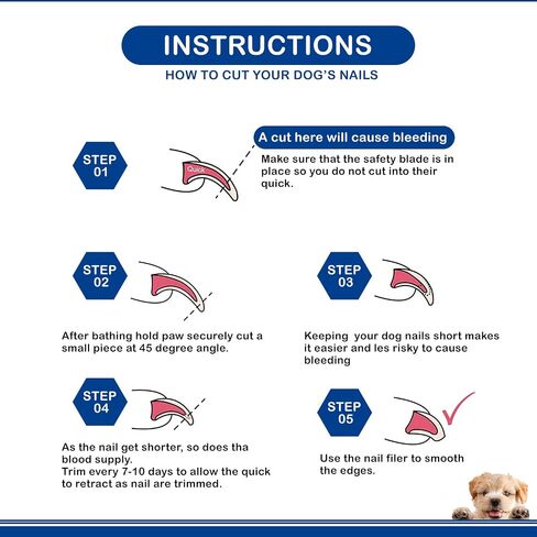Candure Dog Nail Clippers Professional Dog Nail Trimmers Suitable for Large to Medium Dogs, Cats, Rabbits and Guinea Pigs - Safety Lock/Protective Guard to Avoid Over Cutting in Kuwait