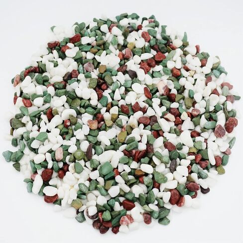 SZGULAIKE Gravel for Aquarium, Natural Mixed Color Pebbles Fish Tank Gravel Small Garden Rocks Soil Cover,Jade Bean Pebbles,for Outdoor & Indoor Home Plants Garden Decoration (Mix Color) (2.2LBs) in Saudi Arabia