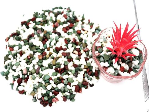 SZGULAIKE Gravel for Aquarium, Natural Mixed Color Pebbles Fish Tank Gravel Small Garden Rocks Soil Cover,Jade Bean Pebbles,for Outdoor & Indoor Home Plants Garden Decoration (Mix Color) (2.2LBs) in Saudi Arabia
