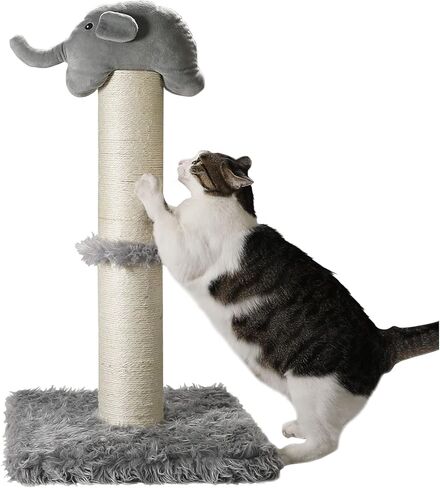 كوسي عمود خدش للقطط مقاس 32 انش، عمود خدش للقطط الداخلية مع حبل من السيزال، اداة خدش عمودية للقطط لتمتد بالكامل للقطط الكبيرة والقطط المتعددة in Kuwait