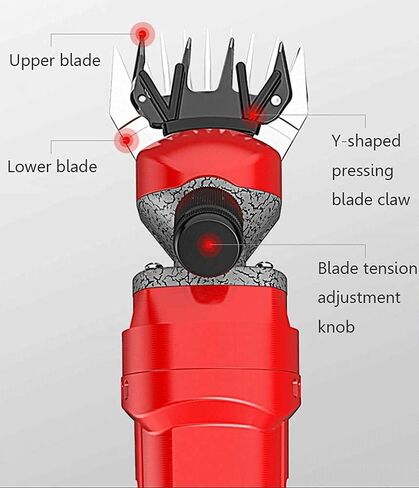Heavy Duty Sheep Shears, Sheep Shears Electric Clippers, 1200W Professional Electric Wool Shear for Shaving Fur Wool in Sheep, Goats, Cattle, Farm Pet, Red 13 Straight Tooth in Saudi Arabia