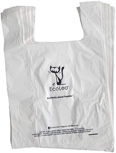 EcoLeo, Compatible with Litter-Robot 3, Plant-Derived and Plastic-free, Handle Waste Drawer Liner Bags, Thick, for Automatic Litter Box, Compatible with Leo's Loo in Saudi Arabia