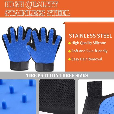 Tanstic 3Pcs 4 Rings Reversible Stainless Steel Curry Comb Curry Horse Brush and Rubber Curry Horse Brush with 6-in-1 Shedding Grooming Massage Brush for Horse Dog Sheep in Saudi Arabia