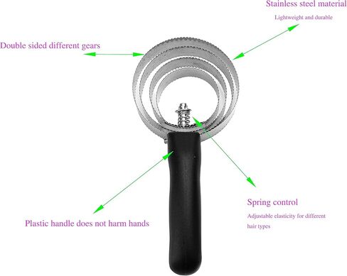 5 عبوات من 4 حلقات مشط كاري، فرشاة حصان مزدوجة الجوانب، فرشاة كاري معدنية قابلة للعكس، مشط كاري من الفولاذ المقاوم للصدأ مع قبضة ناعمة لتصفيف البقرة والأغنام والماعز والحيوانات الأليفة، حصان، أسود in Kuwait