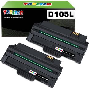 استبدال خرطوشة حبر D105L متوافقة مع ToBeter لجهاز Samsung MLT-D105 D105L MLT105L عالي الإنتاجية لطابعة SCX-4623F SCX-4623FN ML-2525W ML-2525 ML-2545 ML-1915 ML-2540 SCX-4600 SF-650 (2 أسود) in Kuwait