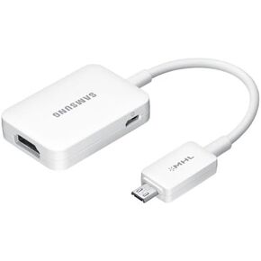 Samsung ET-H10FAUWESTA Micro USB to HDMI 1080P HDTV Adapter Cable for Samsung Galaxy S3/S4 and Note 2 - Retail Packaging - White in Kuwait