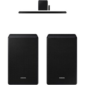 مكبر صوت SAMSUNG HW-S800B 3.2.1ch مع تقنية Dolby Atmos DTS:X اللاسلكية، تصميم نحيف للغاية، Q Symphony، 2022، طقم مكبر صوت أسود وخلفي - Dolby Atmos/DTS: X (SWA-9500S، موديل 2021) in Kuwait