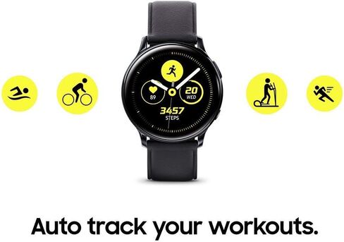 Samsung Galaxy Watch Active 2 (40mm, GPS, Bluetooth) Smart Watch with Advanced Health Monitoring, Fitness Tracking, and Long Lasting Battery, Black, SM-R830NZKCXAR (Renewed) in Saudi Arabia